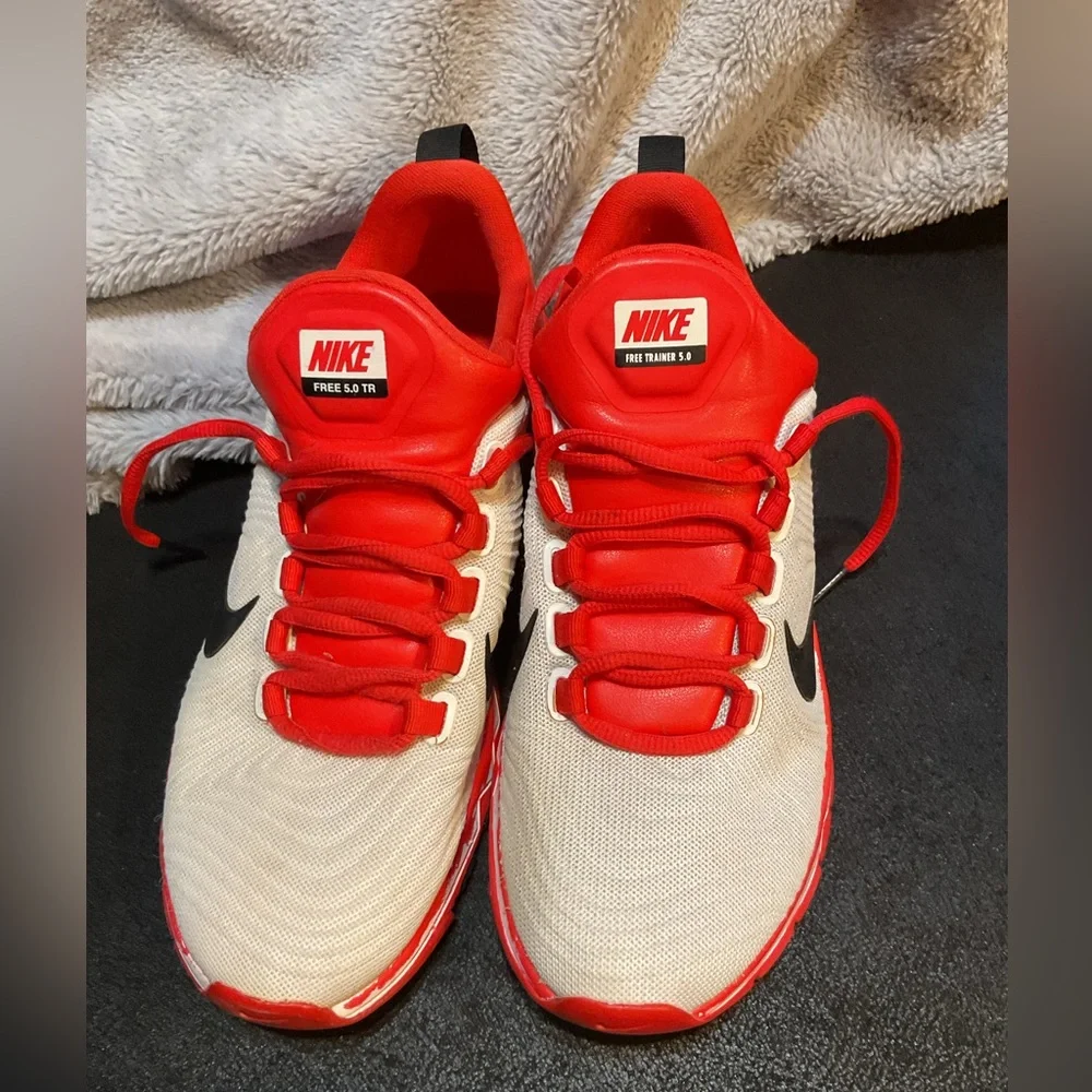 Nike Red and White Sneakers - Picture 1 of 3